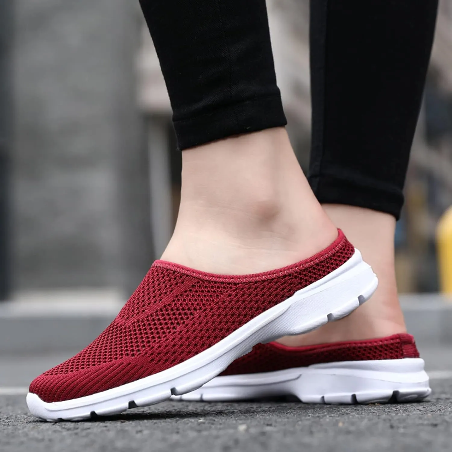 Women's Orthopedic Clogs Lightweight Platform Sandals Breathable Mesh Walking Mules Slip-On Slippers Sport Sandals