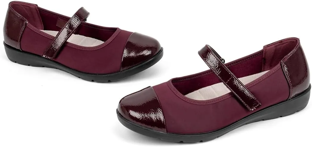 Women’s Orthopedic Mary Jane Flats Round Toe Comfortable Bunions Walking Shoes Dressy Orthotic Work Shoes with Arch Support