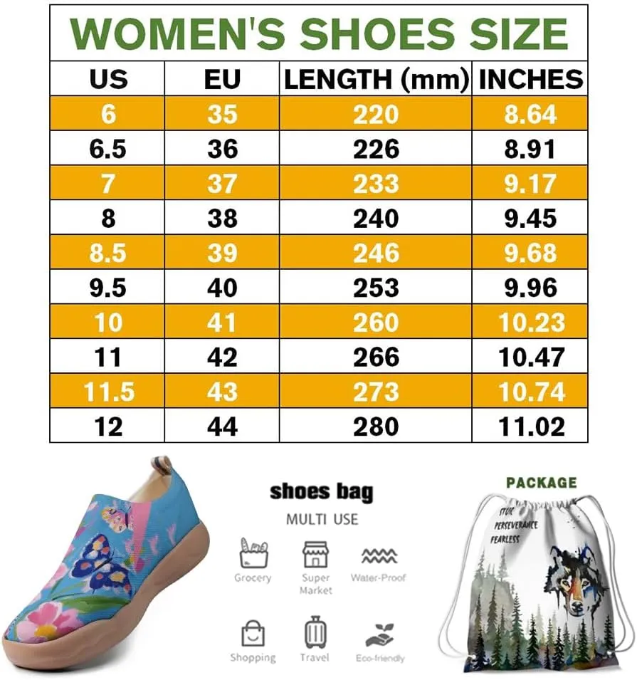 Women's Painting Slip On Travel Shoes Colorful Comfortable Lightweight Loafers Knitted Breathable Casual Walking Footwear