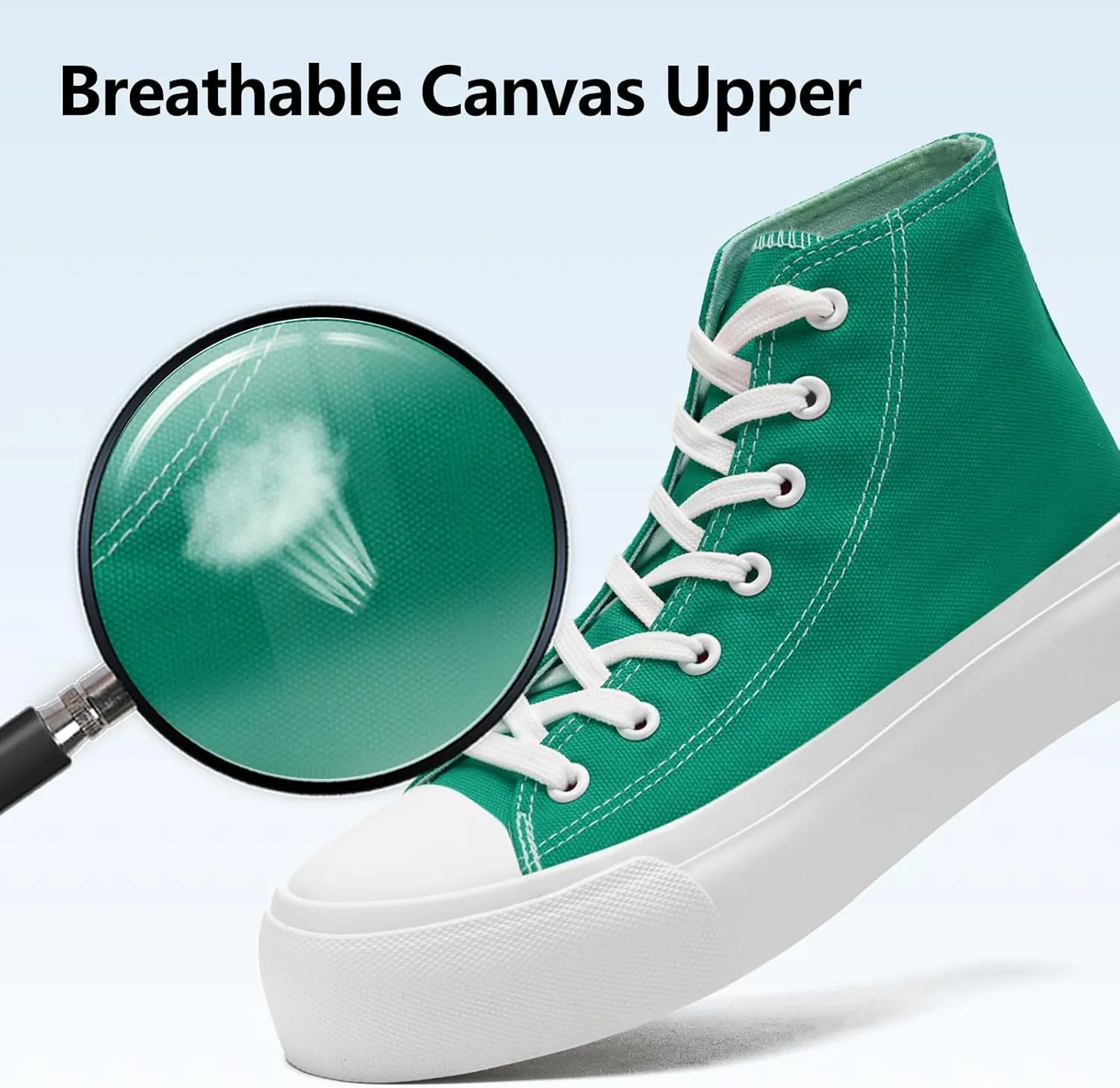 Womens Platform Canvas Sneakers Mens High Top Classic Canvas Shoes Unisex Casual Tennis Comfortable Fashion Sneakers Lace-Up
