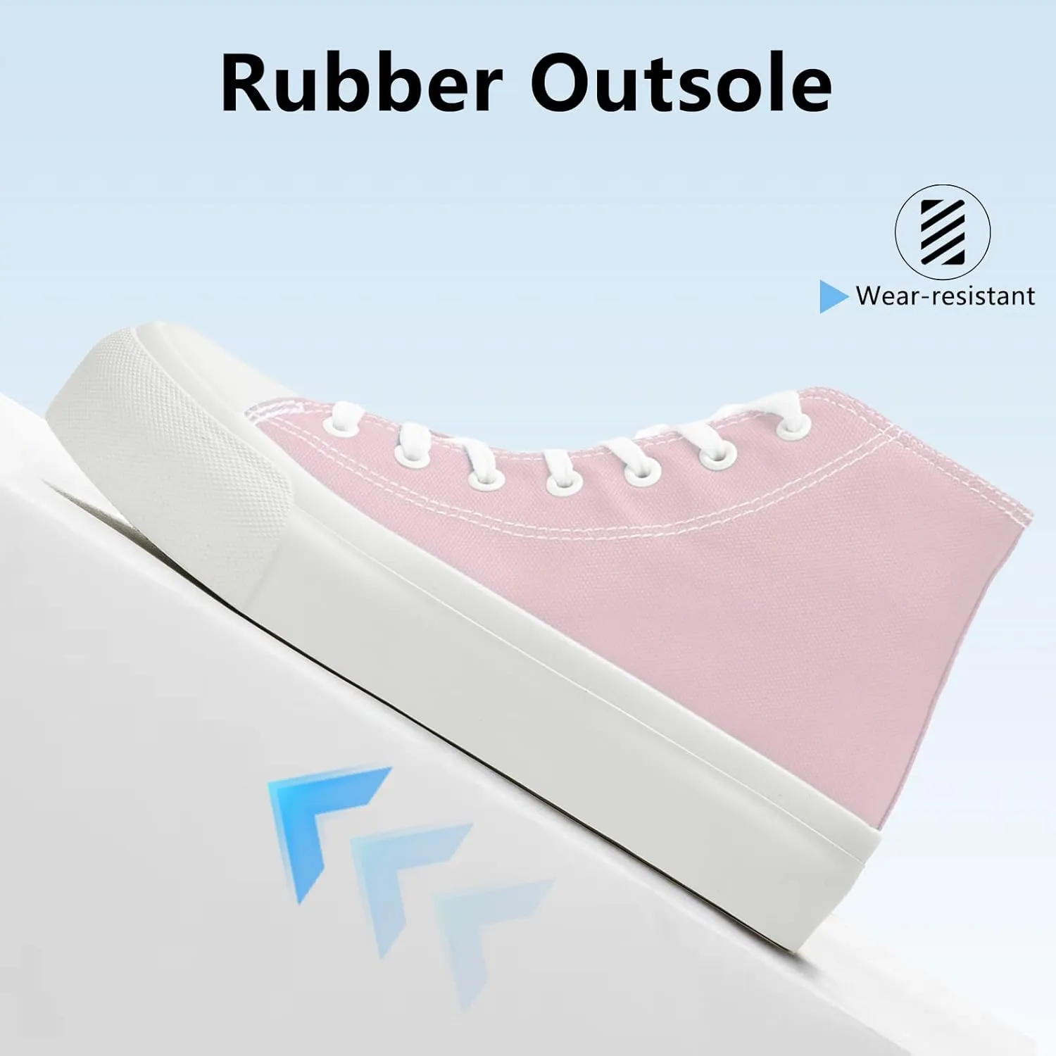 Womens Platform Canvas Sneakers Mens High Top Classic Canvas Shoes Unisex Casual Tennis Comfortable Fashion Sneakers Lace-Up