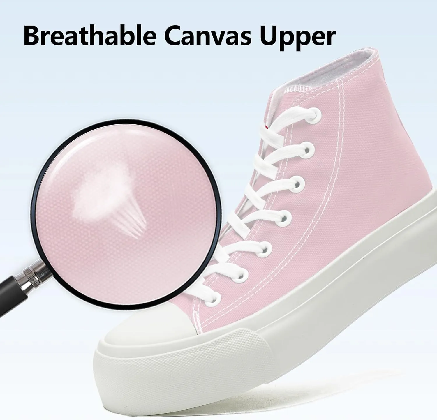 Womens Platform Canvas Sneakers Mens High Top Classic Canvas Shoes Unisex Casual Tennis Comfortable Fashion Sneakers Lace-Up
