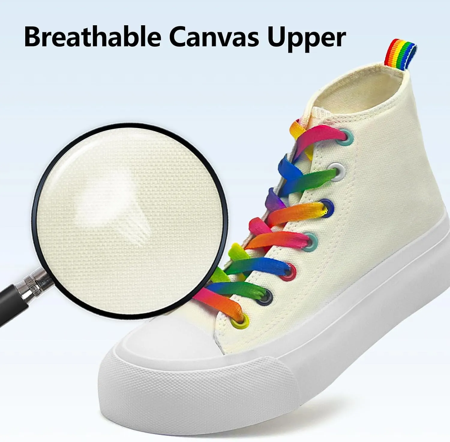 Womens Platform Canvas Sneakers Mens High Top Classic Canvas Shoes Unisex Casual Tennis Comfortable Fashion Sneakers Lace-Up