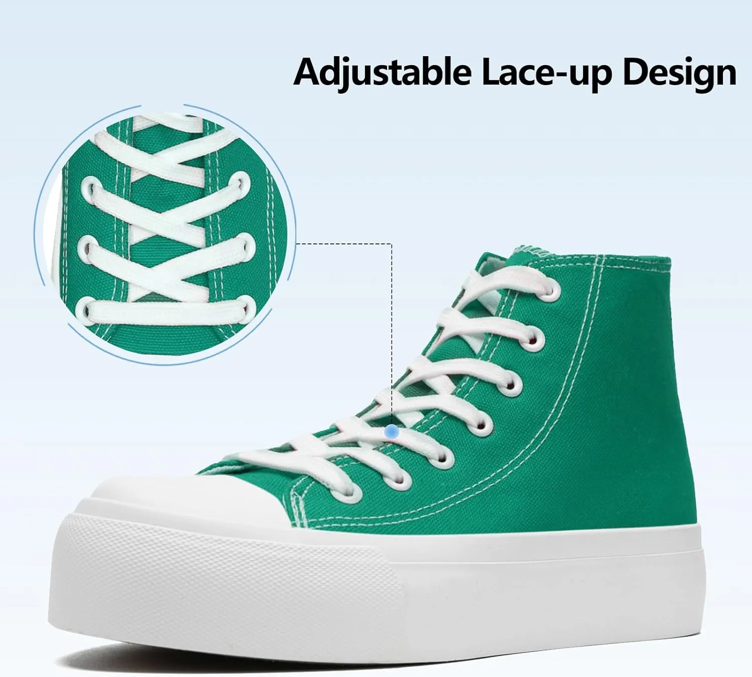 Womens Platform Canvas Sneakers Mens High Top Classic Canvas Shoes Unisex Casual Tennis Comfortable Fashion Sneakers Lace-Up