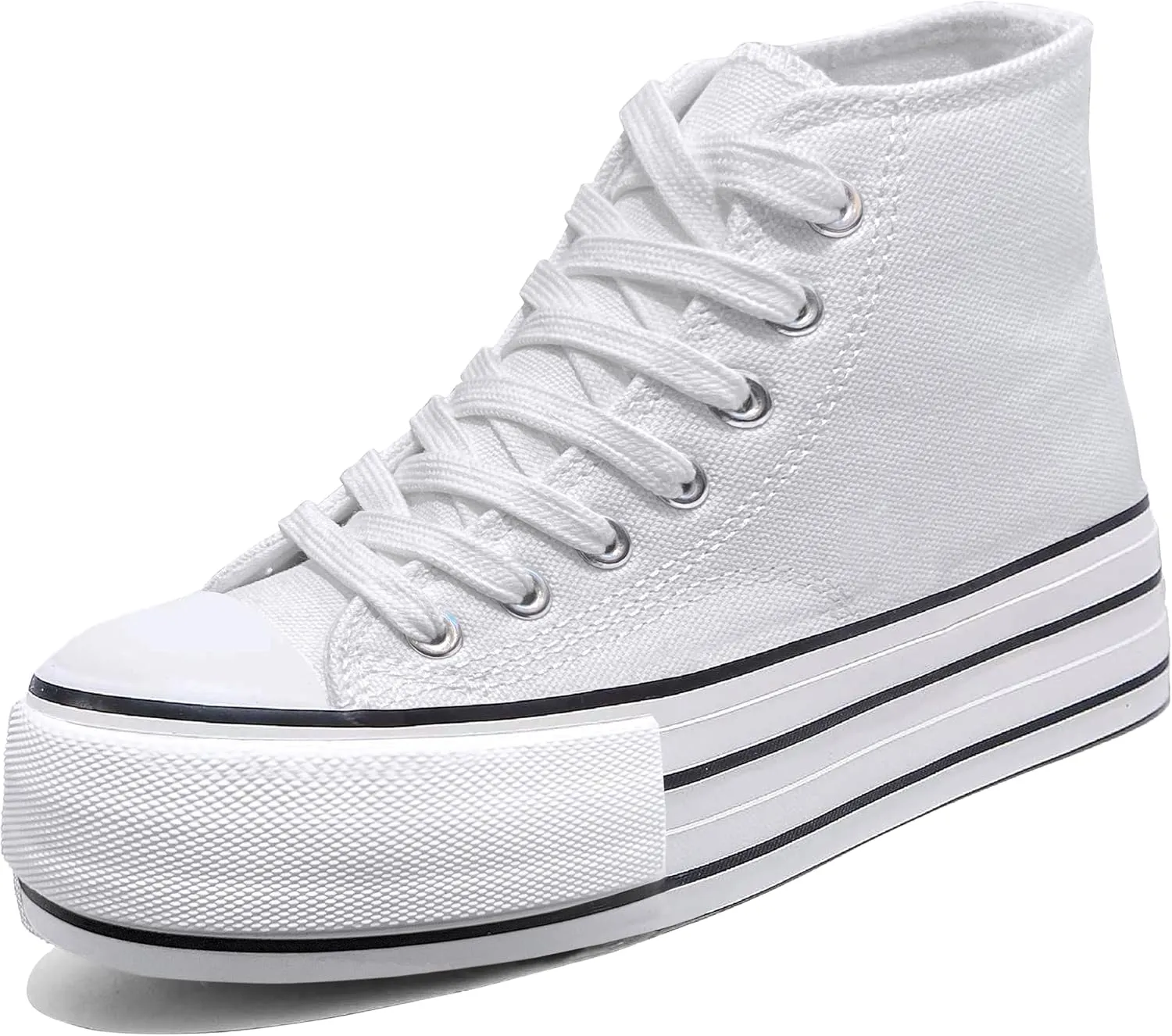 Women's Platform Sneakers 4cm Height Increase, Classic Canvas Platform Low Top Sneakers for Women and Teen Girls, Multiple Colors Fashion Trendy Cute Shoes