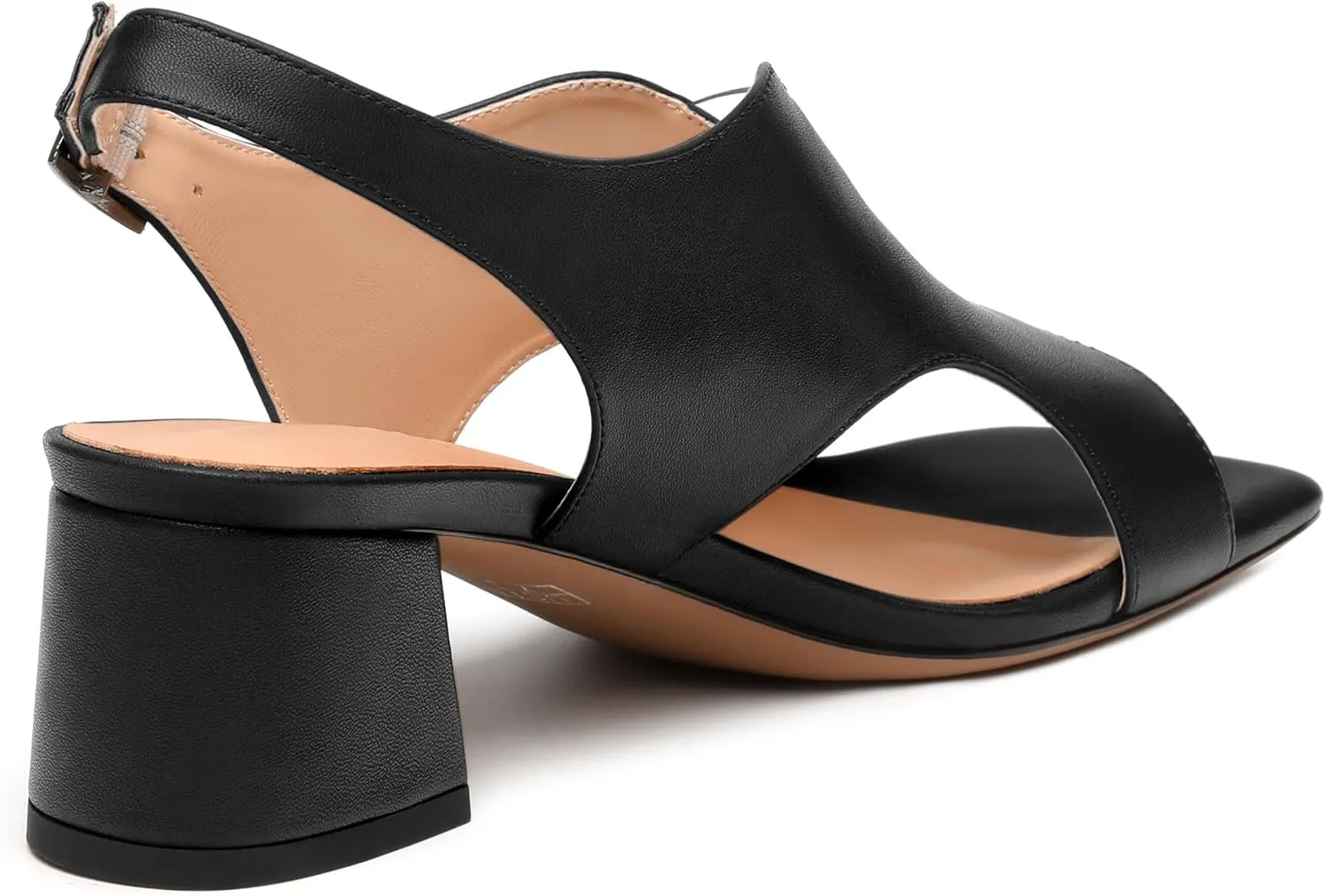 Womens Slingback Sandals, Peep Toe Mid Block heel Sandals for Women, Leather Insole Comfort Sandals 2"