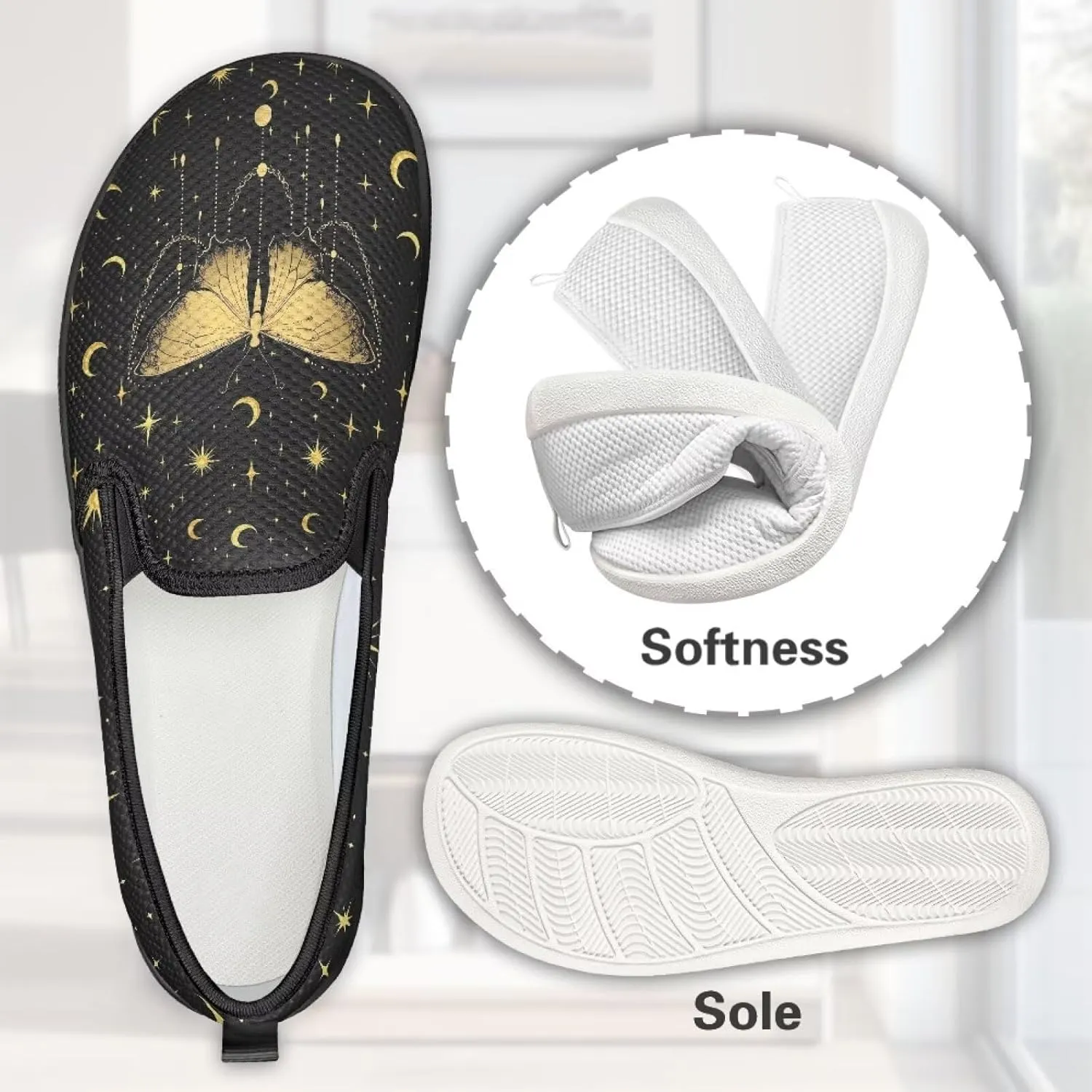 Womens Slip On Flats Shoes Comfortable Round Toe Ballet Shoes Wide Toe Box Breathable Casual Dressy Flats SizeUS 6-11