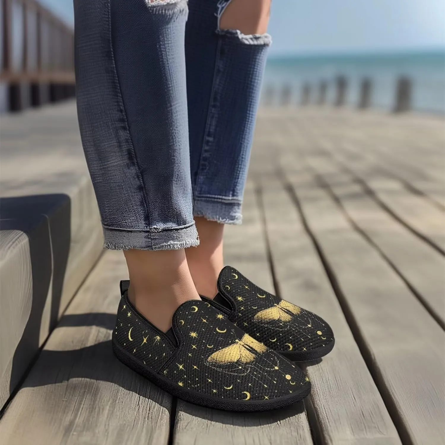 Womens Slip On Flats Shoes Comfortable Round Toe Ballet Shoes Wide Toe Box Breathable Casual Dressy Flats SizeUS 6-11