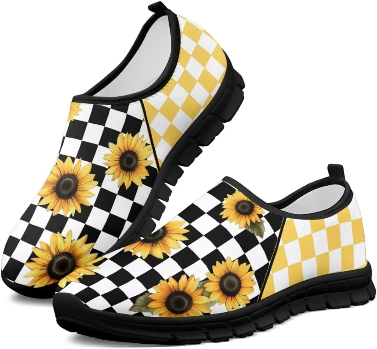 Women's Slip on Shoes Casual Mesh Business Loafers for Work Hands Free Walking Flats Sneakers