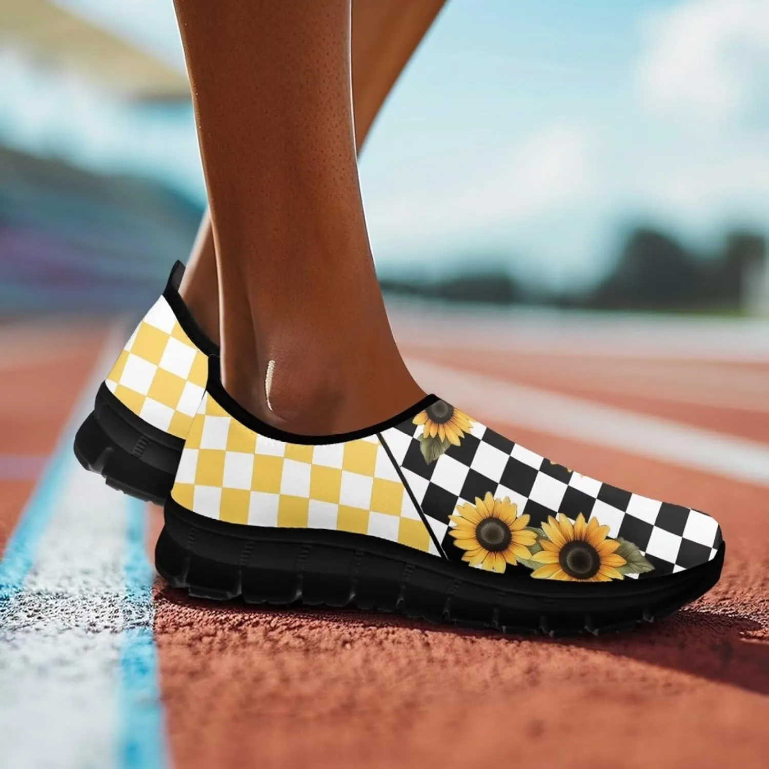 Women's Slip on Shoes Casual Mesh Business Loafers for Work Hands Free Walking Flats Sneakers