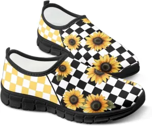 Women's Slip on Shoes Casual Mesh Business Loafers for Work Hands Free Walking Flats Sneakers