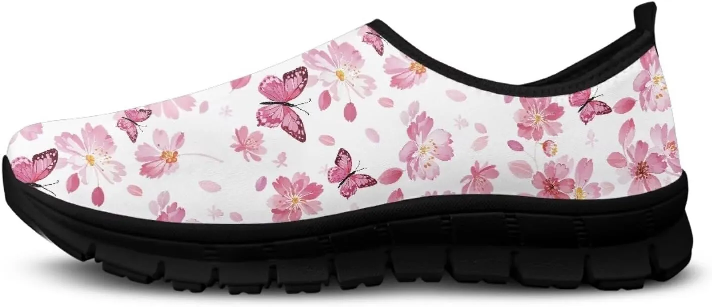 Women's Slip on Sneakers Casual Shoes Loafers Non Slip Breathable Comfortable Walking Sneakers Gifts for Women Girls Black Sole Size 5.5-11.5