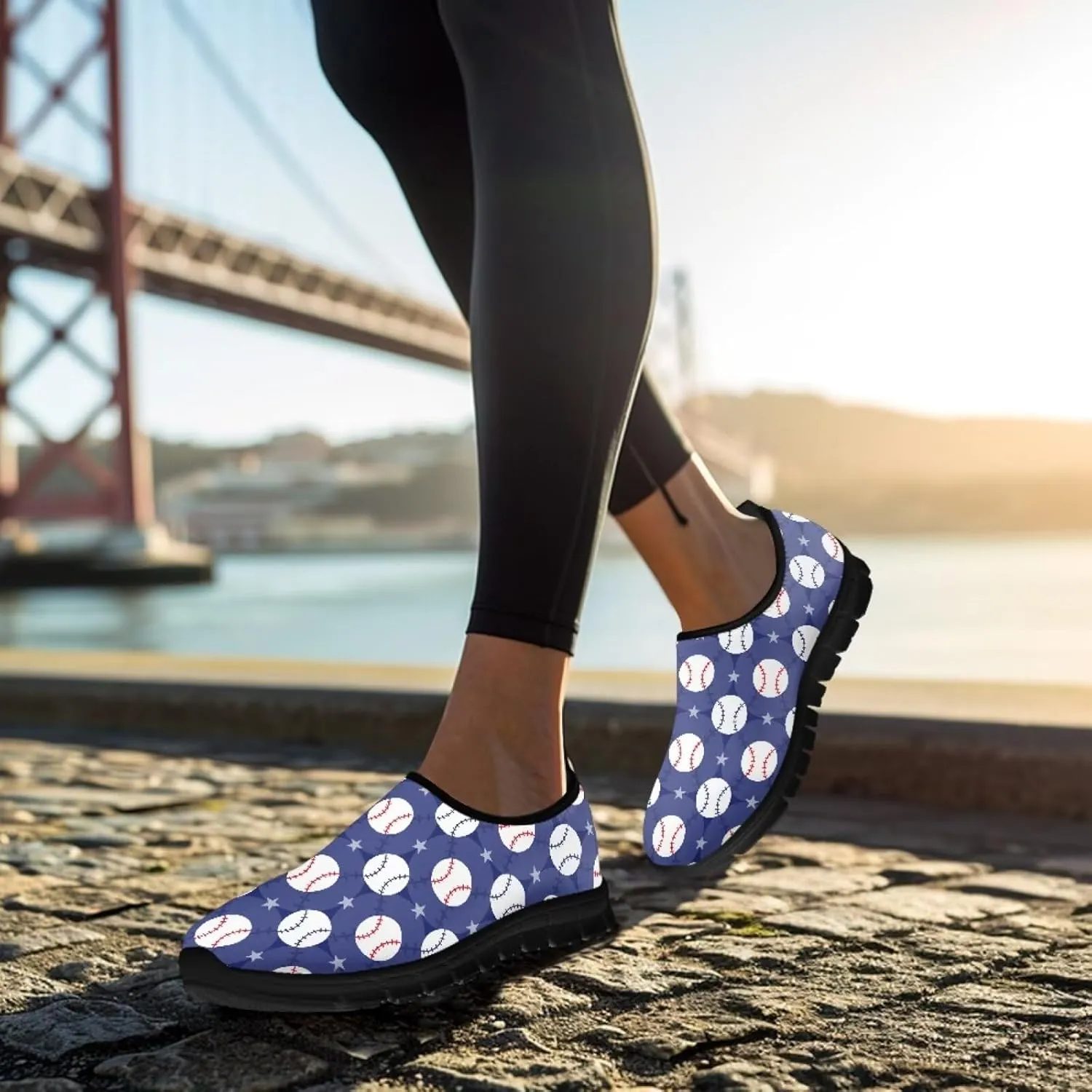 Women's Slip on Sneakers Casual Shoes Loafers Non Slip Breathable Comfortable Walking Sneakers Gifts for Women Girls Black Sole Size 5.5-11.5