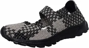 Women's Slip On Walking Shoes Mary Jane Flat Sneakers Lightweight Breathable Non Slip Running Shoes