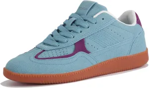 Women's Tennis Skate Sneakers Fashion Classic Retro Gum Sole Shoes Casual Walking Footwear Anti Slip Trainers