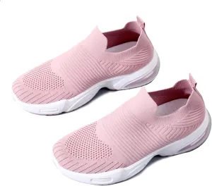 Women's Walking Shoes Correction Shoe Socks Sports Shoes - mesh Sliding Sleeve air Cushion Casual Shoe Platform Loafers Height Increasing Shoes Breathable unrestrained