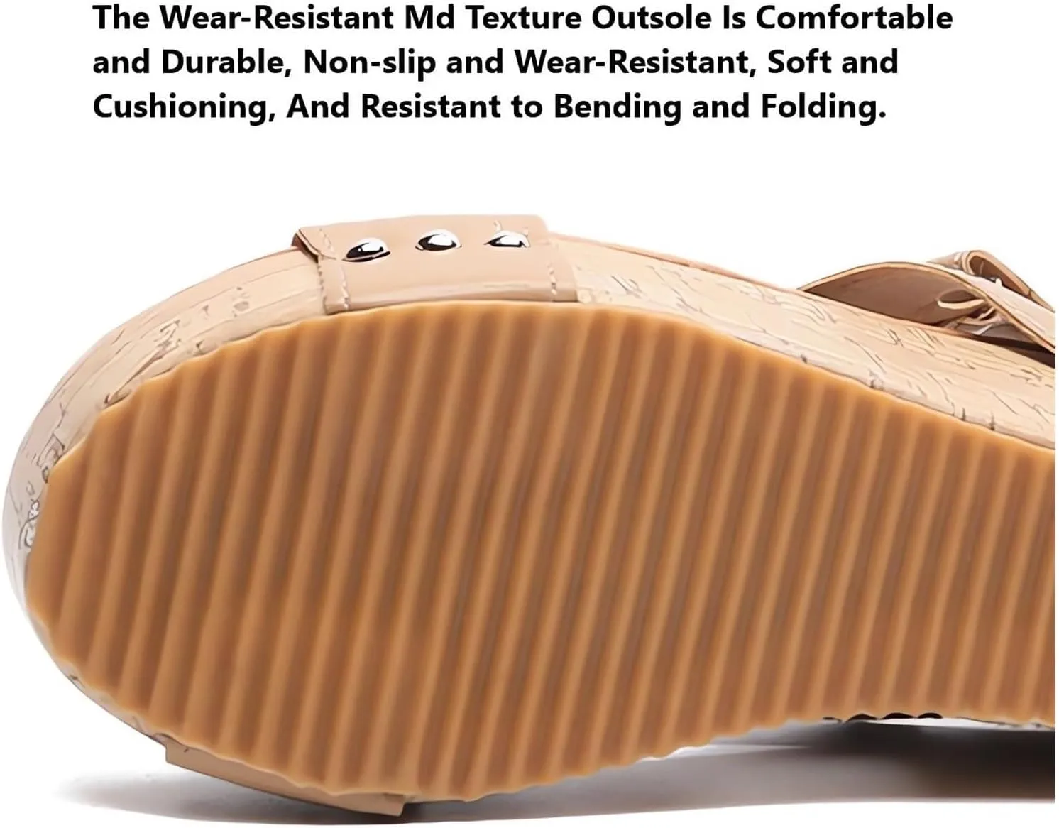 Women's Wedge Sandals With Buckle Ankle Strap for Dressy Summer Casual Flat-Bottomed Platform Wedges Sandal Slip On Peep Toe Slingback Wedding Beach Walking Shoes