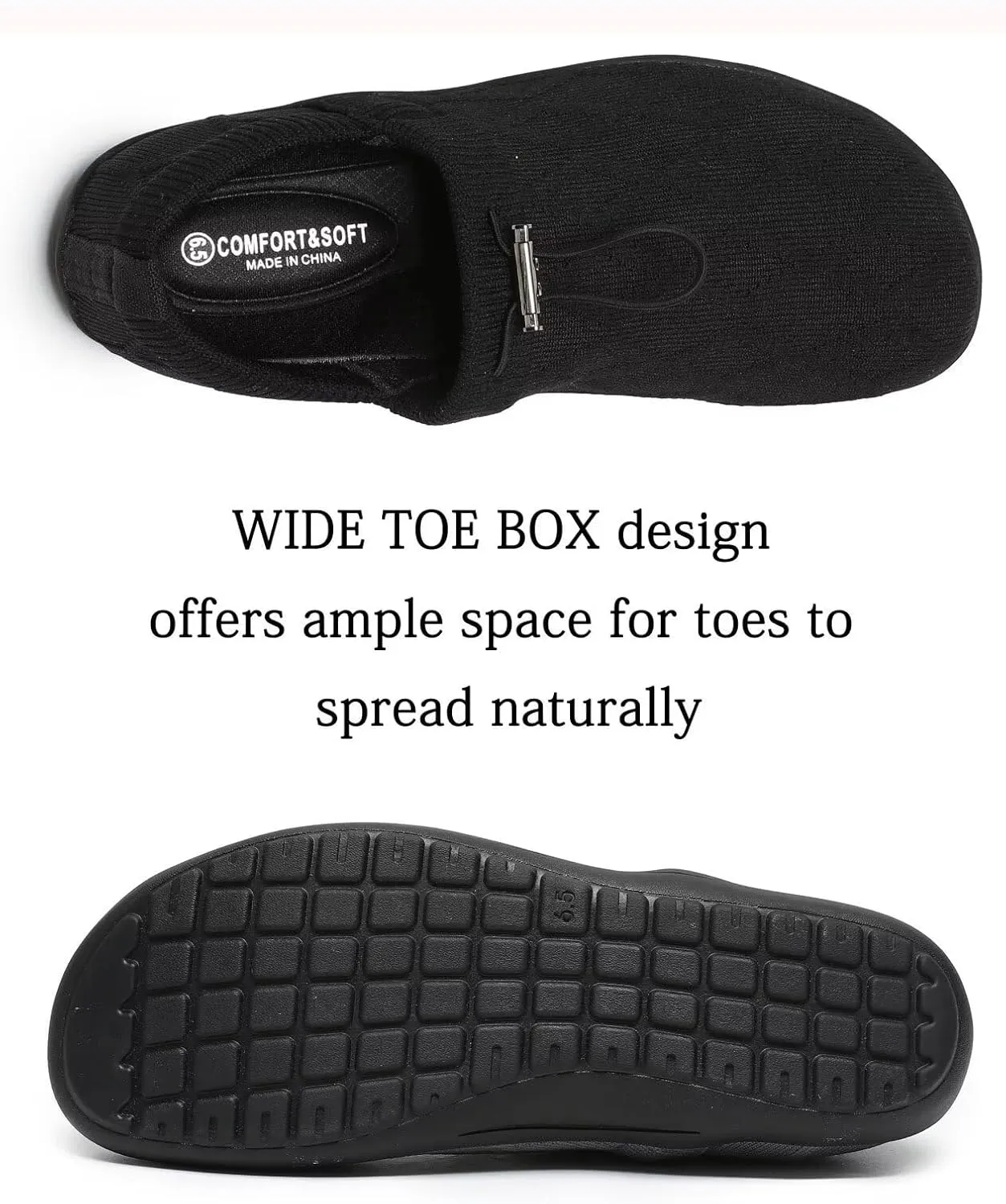 Women's Wide Toe Barefoot Minimalist Walking Shoes Comfortable Tennis Gym Athletic Flats Slip-on Sneakers