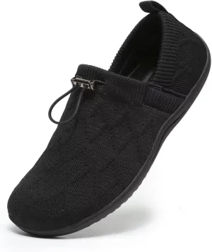 Women's Wide Toe Barefoot Minimalist Walking Shoes Comfortable Tennis Gym Athletic Flats Slip-on Sneakers