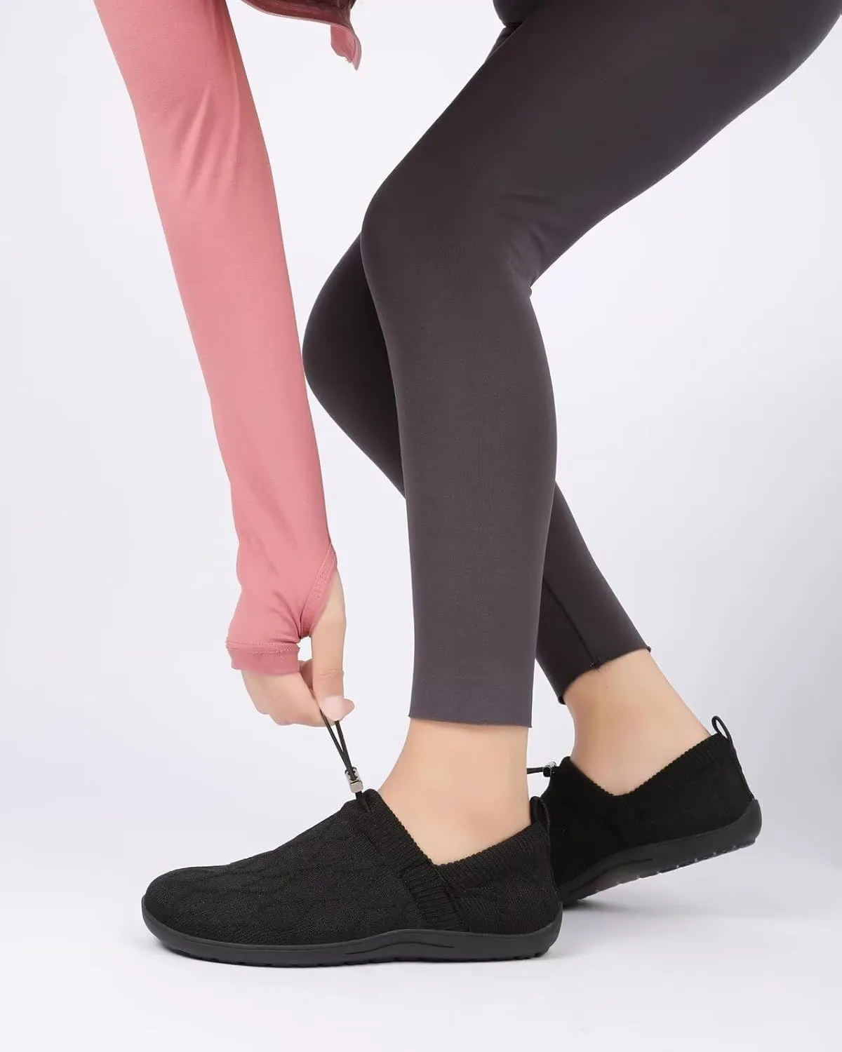 Women's Wide Toe Barefoot Minimalist Walking Shoes Comfortable Tennis Gym Athletic Flats Slip-on Sneakers