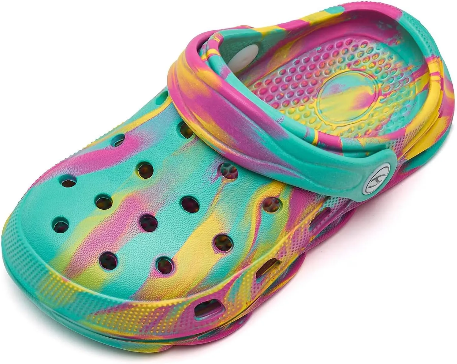 WOUEOI Kid's Tie Dye Clogs Garden Shoes Cartoon Slides Toddler Sandals Beach Slipper Girls Boys