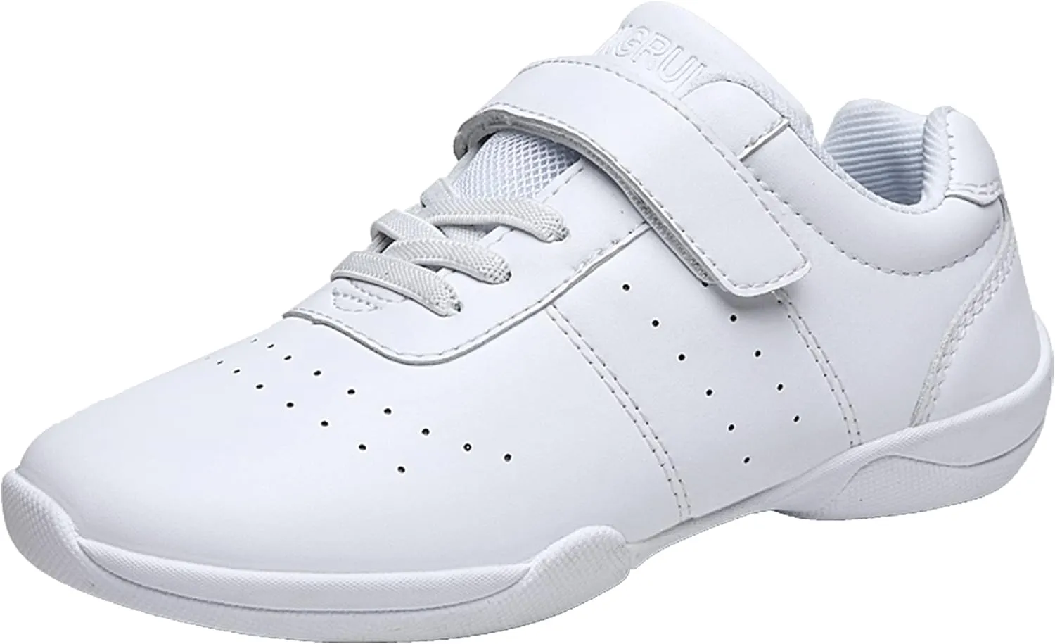 WUIWUIYU Boys Girls Hook-and-Loop School Cheerleading Jazz Dance Yoga Sport Shoes Competition Training Sneakers