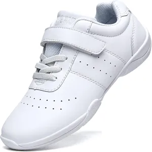 WUIWUIYU Boys Girls Hook-and-Loop School Cheerleading Jazz Dance Yoga Sport Shoes Competition Training Sneakers