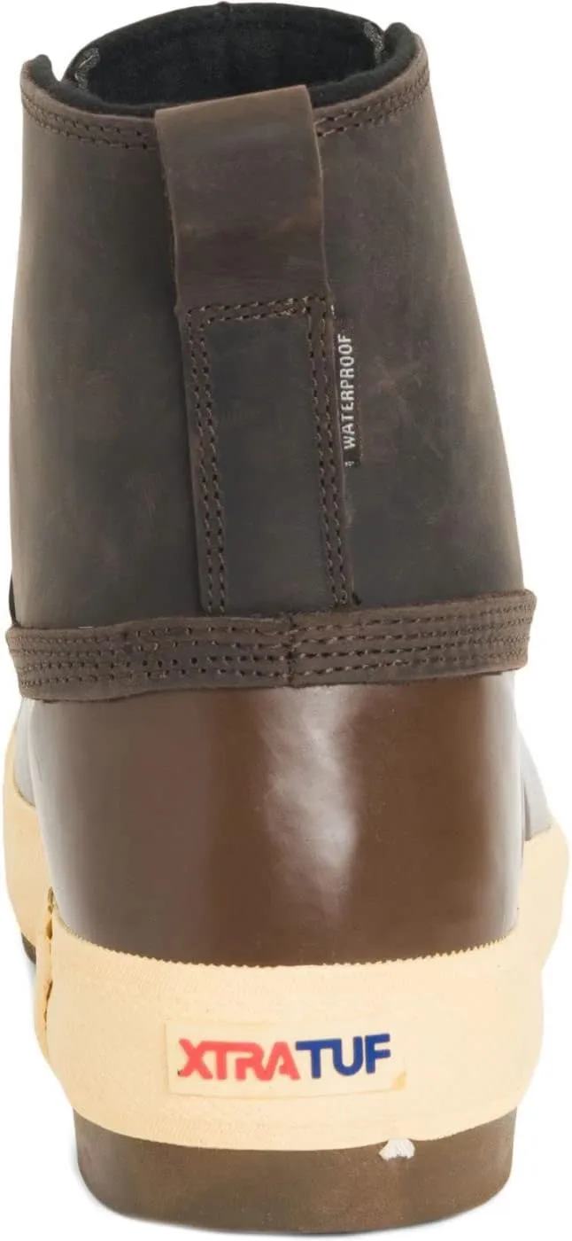 Xtratuf Men's 6" Legacy Chelsea Waterproof Weatherproof Leather Upper Slip Resistant Cushioned Ankle Deck Boots