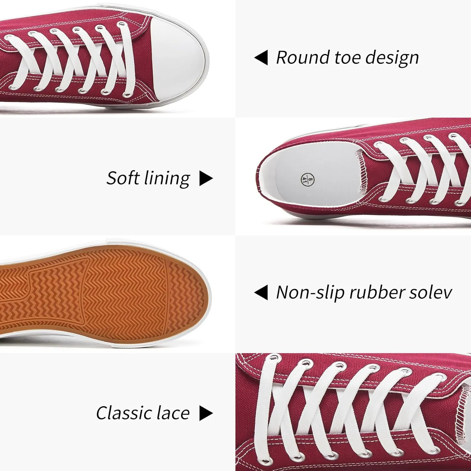 yageyan Men Canvas Low top Shoes Classic Casual Sneakers Black and White Fashion Shoes