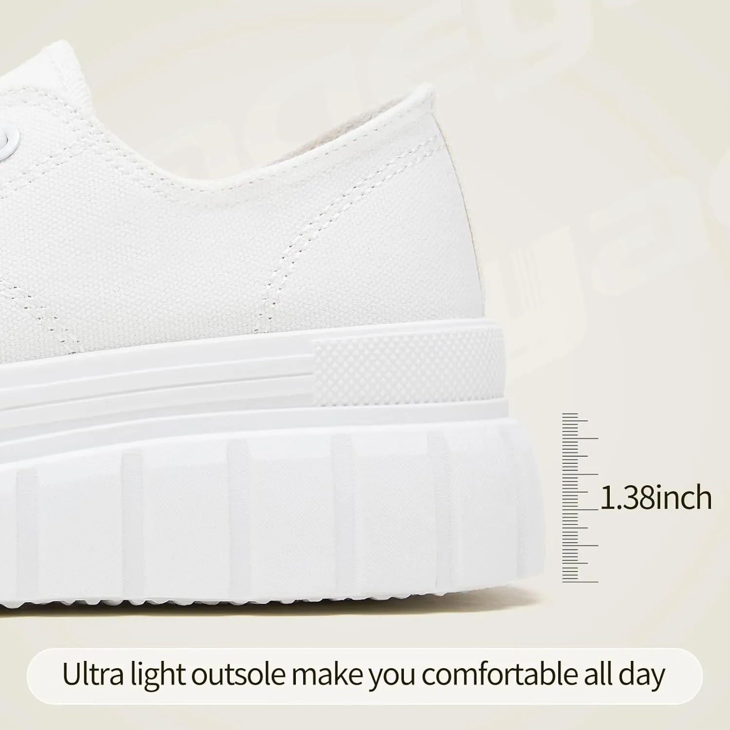 yageyan Womens Platform Sneakers Canvas Shoes for Women White Low Top Classic Casual Tennis Shoes