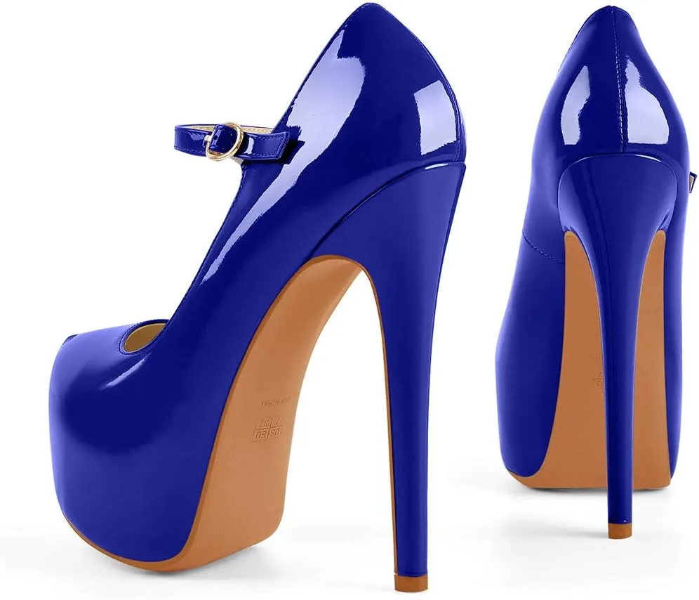 Yolkomo Platform Heels for Women Ankle Strap Stiletto High Heel Sandals