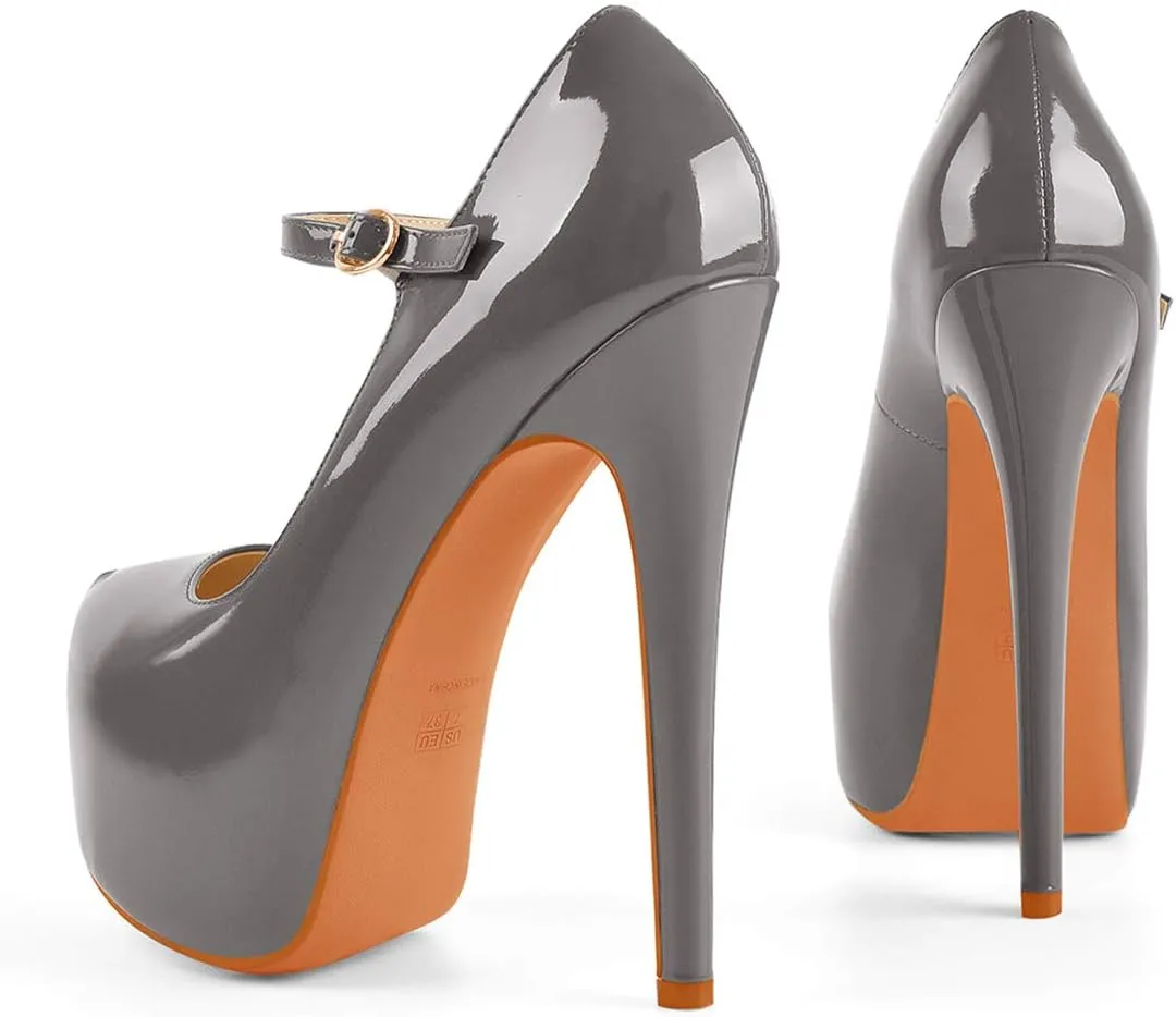 Yolkomo Platform Heels for Women Ankle Strap Stiletto High Heel Sandals