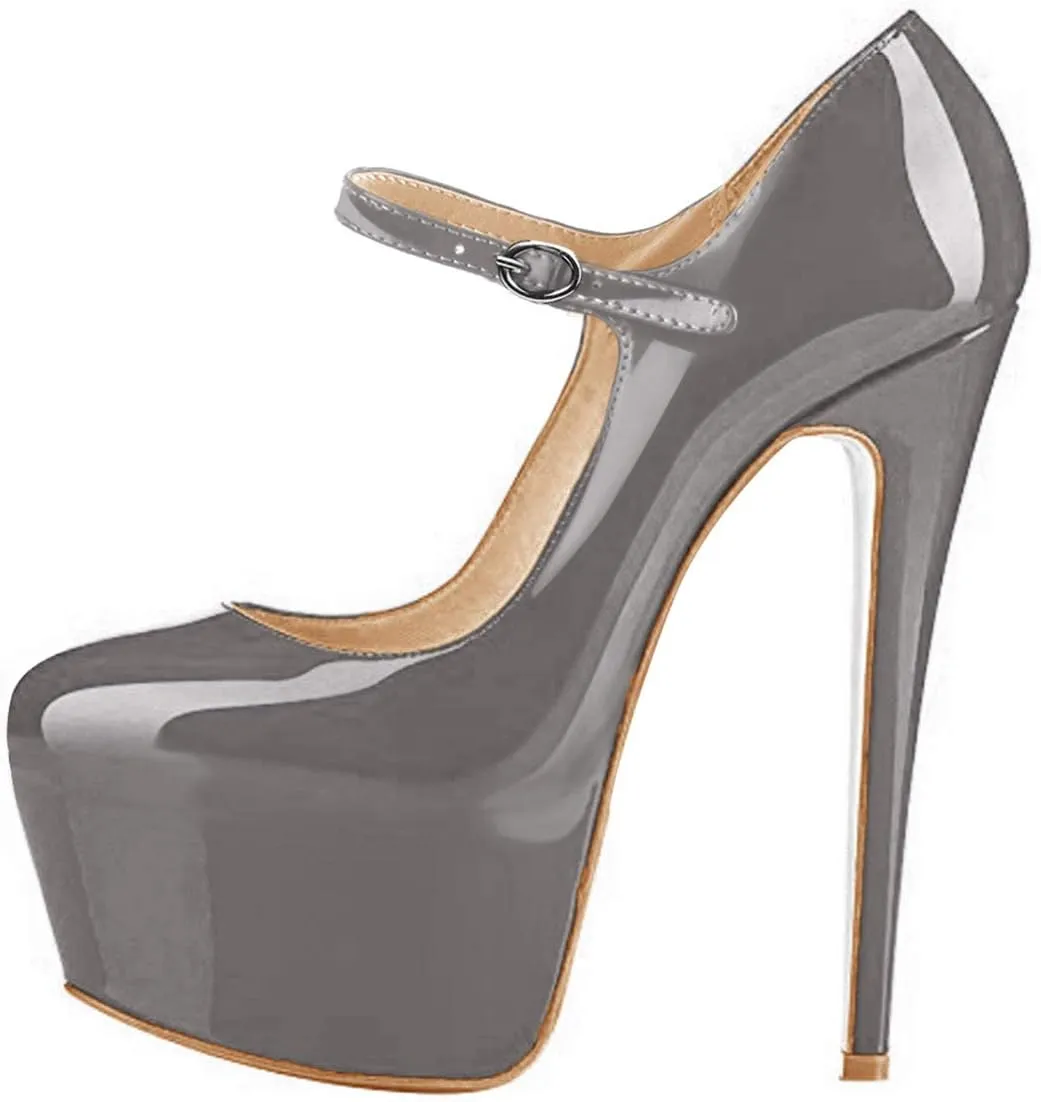 Yolkomo Platform Heels for Women Ankle Strap Stiletto High Heel Sandals