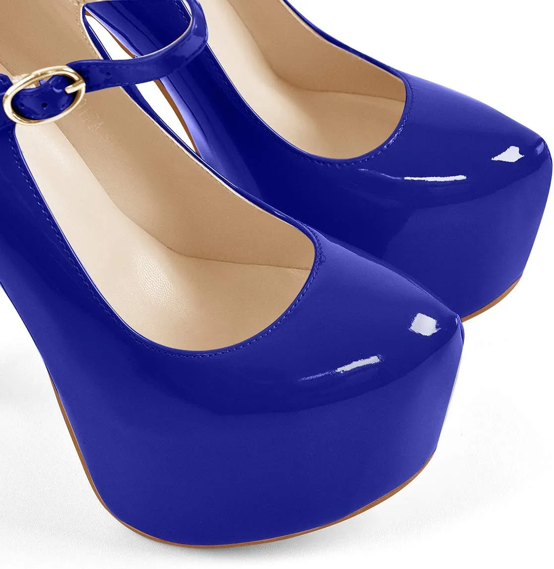 Yolkomo Platform Heels for Women Ankle Strap Stiletto High Heel Sandals