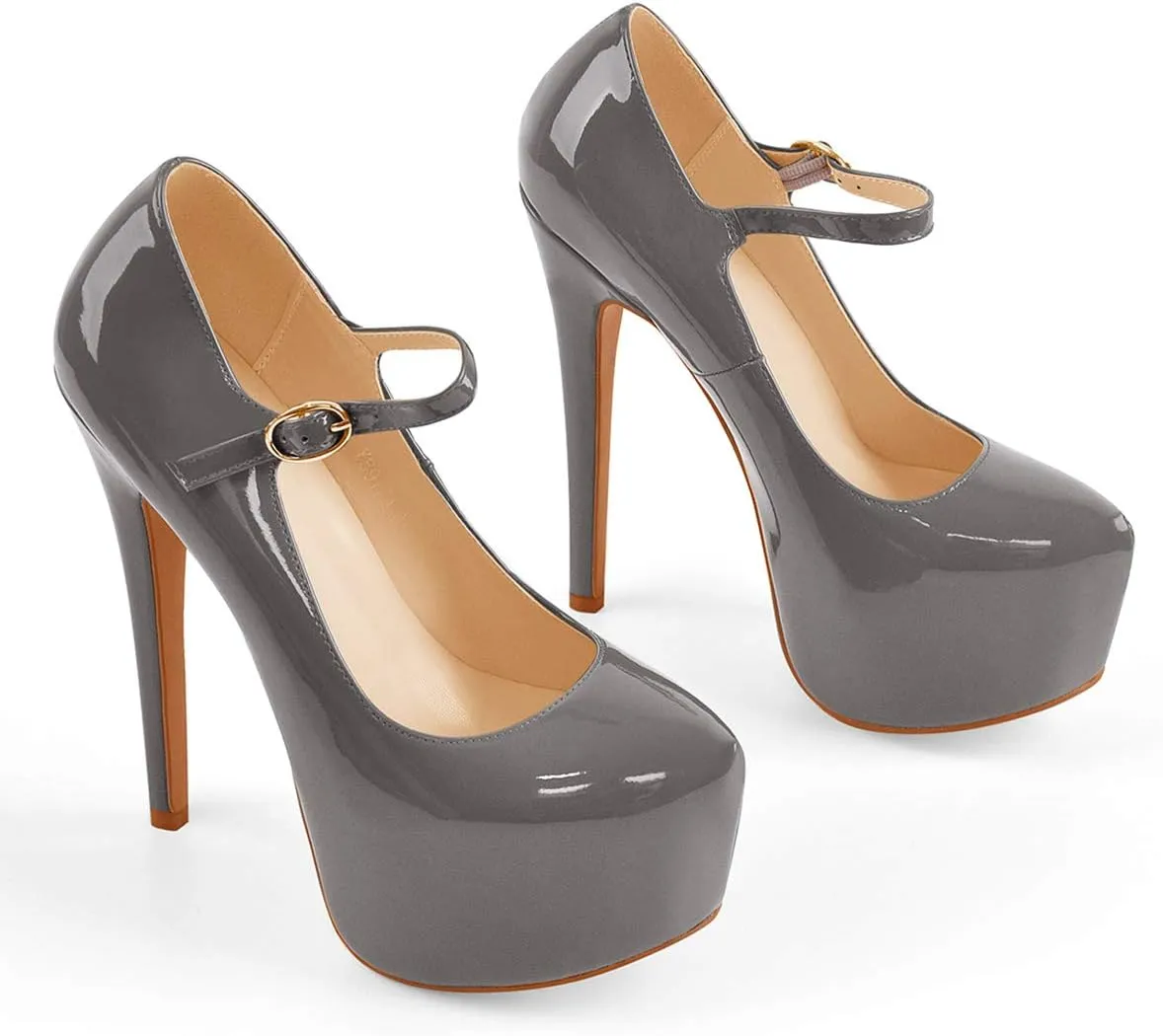 Yolkomo Platform Heels for Women Ankle Strap Stiletto High Heel Sandals