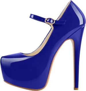 Yolkomo Platform Heels for Women Ankle Strap Stiletto High Heel Sandals