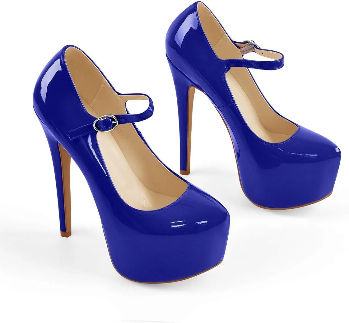 Yolkomo Platform Heels for Women Ankle Strap Stiletto High Heel Sandals