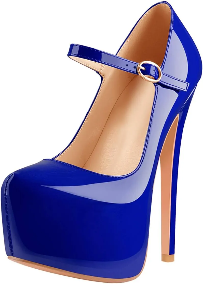 Yolkomo Platform Heels for Women Ankle Strap Stiletto High Heel Sandals