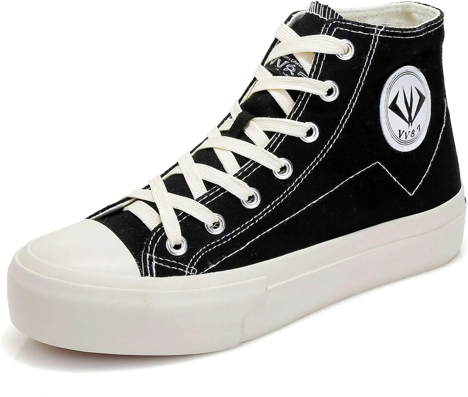 YYSPR Women’s Fashion High Top Canvas Sneakers Lace up Casual Classic Comfort Walking Shoes