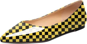 Zamikoo Flats Shoes Women, Pointed Toe Slip On Loafer Flats Shoes Pumps for Office Casual Dressy Comfortable
