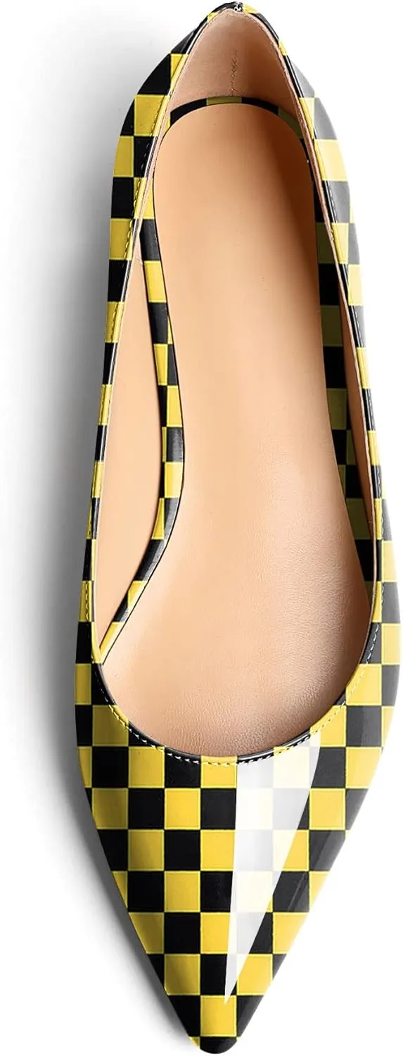 Zamikoo Flats Shoes Women, Pointed Toe Slip On Loafer Flats Shoes Pumps for Office Casual Dressy Comfortable