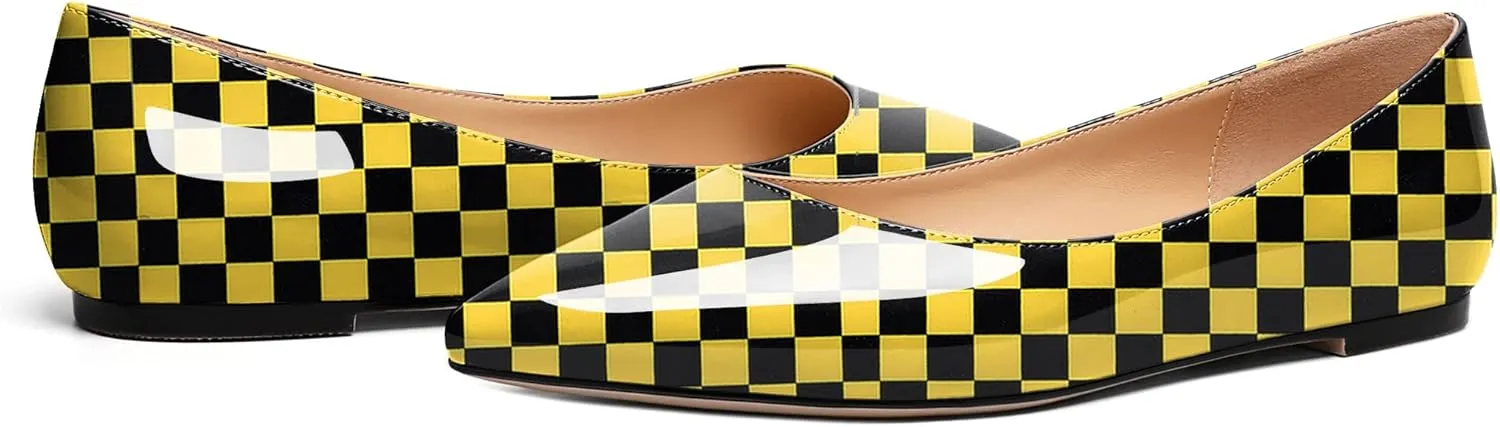 Zamikoo Flats Shoes Women, Pointed Toe Slip On Loafer Flats Shoes Pumps for Office Casual Dressy Comfortable