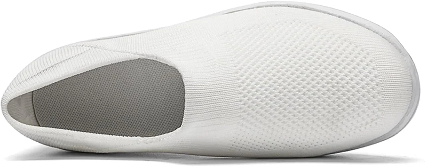 ZBYY Walking Shoes for Women Summer Arch Support Slip On Sneakers Breathable Comfortable Wedge Platform Loafers