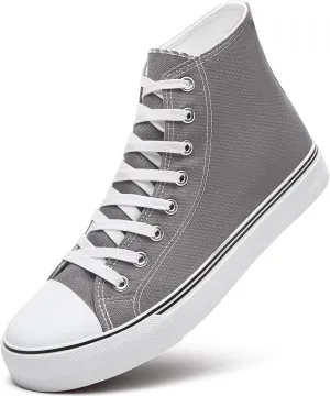 ZGR Men's High Top Canvas Sneakers Lace Up Classic Casual Walking Shoes