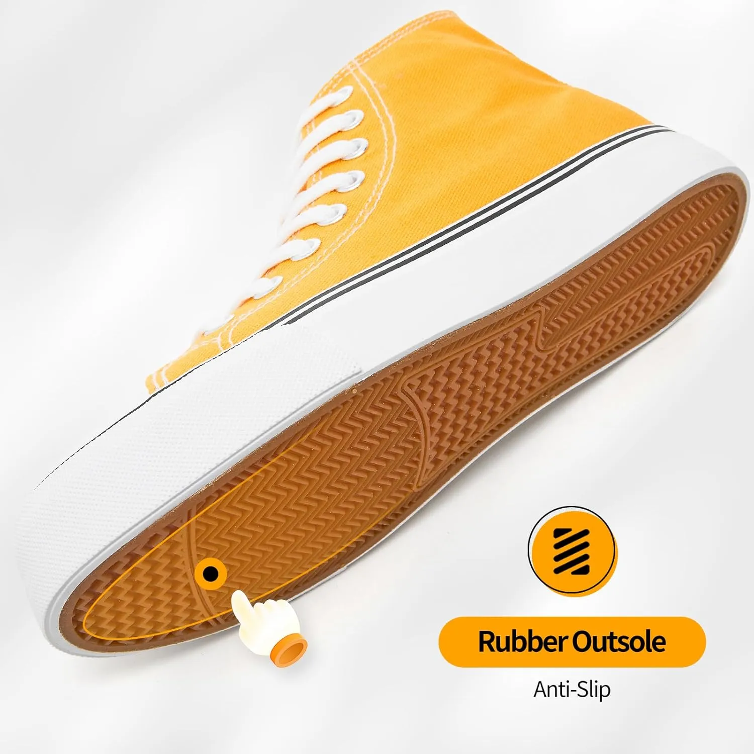 ZGR Womens High Top Canvas Sneakers,Lace-up Canvas Shoes,Casual Tennis Walking Shoes