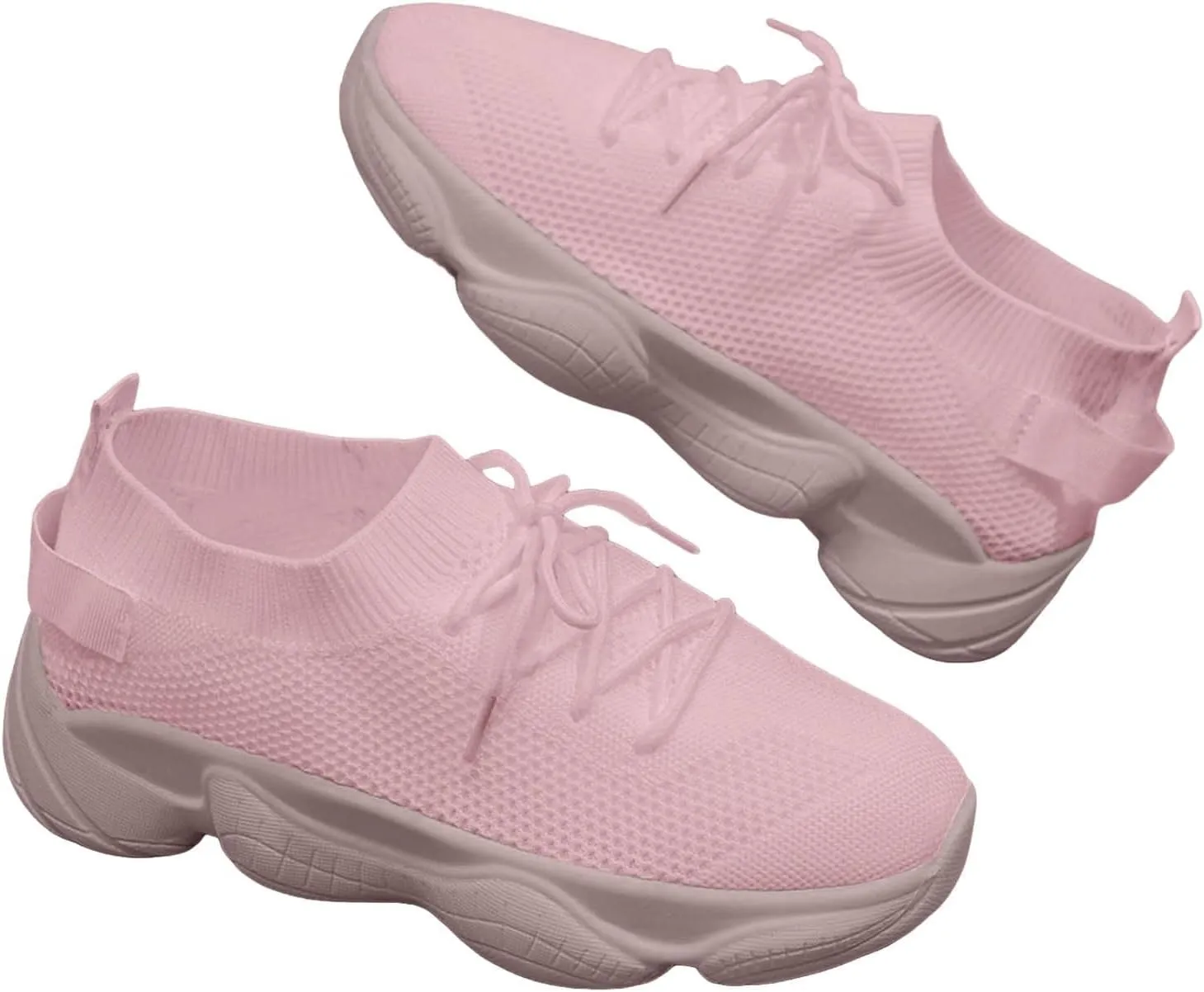 ZSpzx Orthopedic Platform Sneakers for Women Air Cushioned Padded Insole Slip on Walking Casual Shoes Arch Support Jogging Tennis Sneaker Plantar Fasciitis Breathable Comfy Lightweight Shoe