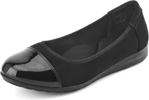 ZURIN Women's Comfortable Ballet Dressy Flats Round Toe Flats Slip On Flats Dress Work Shoes for Business Casual Office