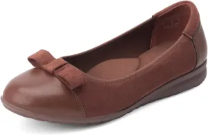 ZURIN Women's Comfortable Ballet Dressy Flats Round Toe Flats Slip On Flats Dress Work Shoes for Business Casual Office